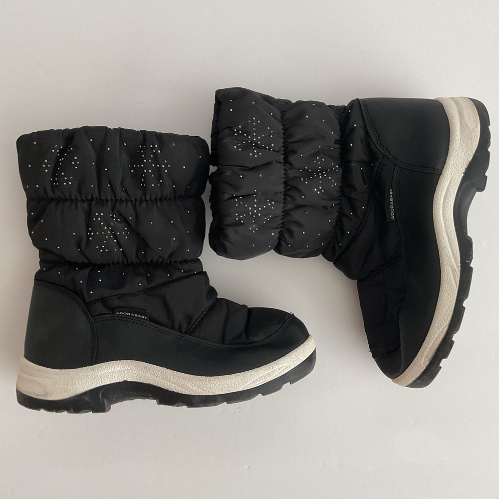 Adorababy Kids Winter Boots Black Size 1